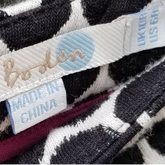 Boden black and white polka dot skirt sz 6 knee length - Picture 3 of 3